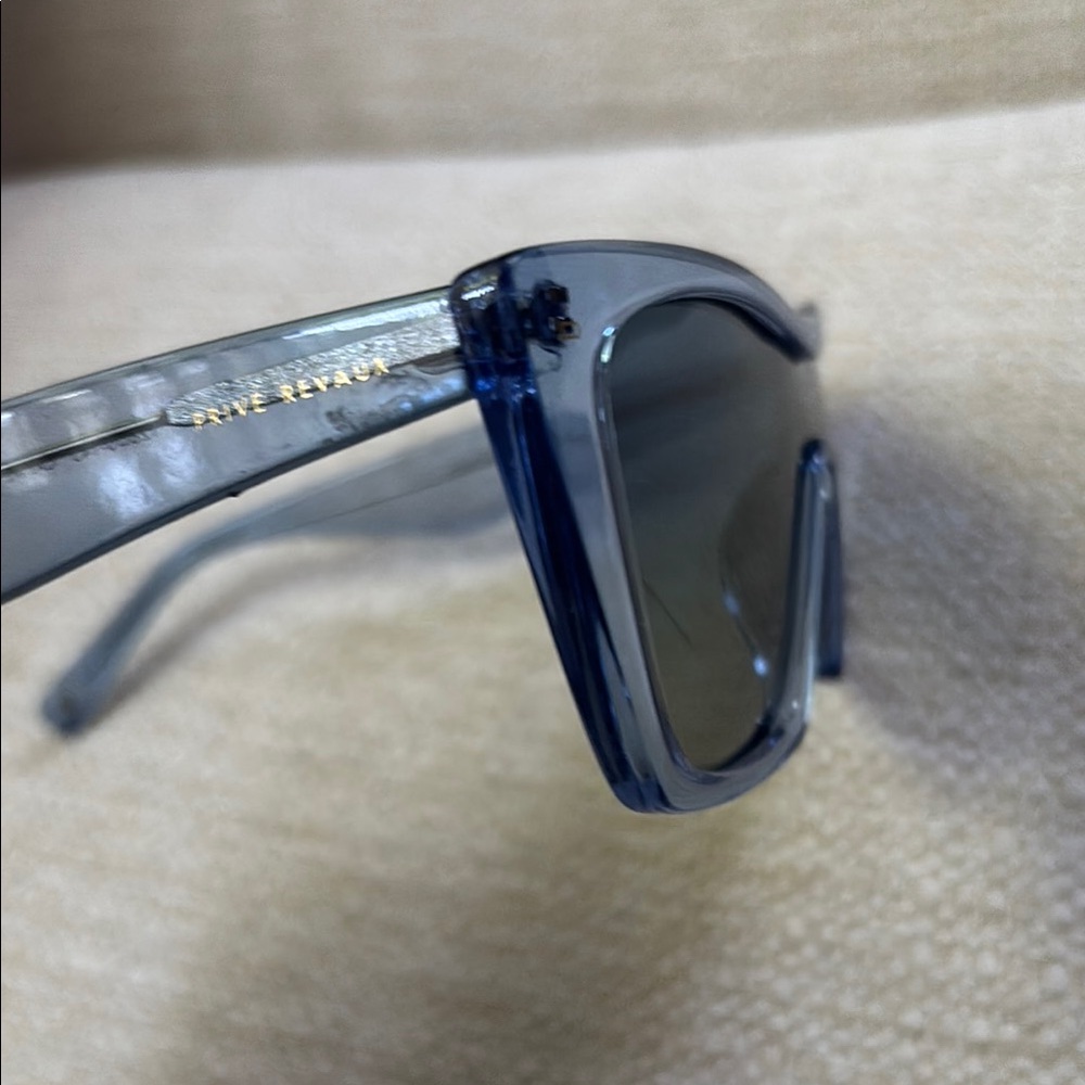 Blue Rectangular Sunglasses With Gradient Lenses - image 3